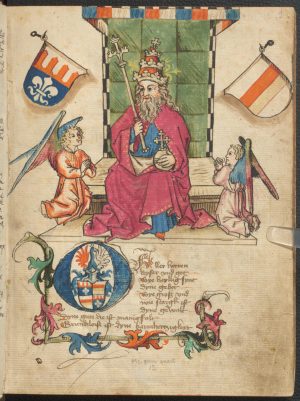 Illustration aus der Handschrift „Die sieben weisen Meister“ von Hans Dirmstein