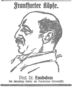 Gustav Embden (Zeichnung von Lino Salini)