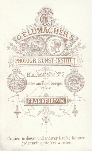 Werbung von Friedrich Wilhelm Geldmacher
