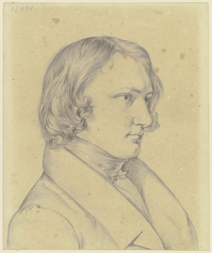 Georg Gottfried Gervinus (Zeichnung von Karl Sandhaas, um 1824)