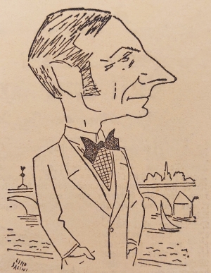 Franz Heberer (Karikatur von Lino Salini)