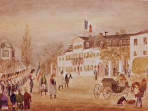 Empfang Napoleons am Bethmann’schen Landhaus in Ffm. am 31.10.1813