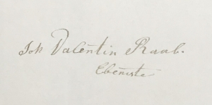 Unterschrift von Johann Valentin Raab