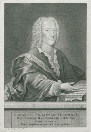 Georg Philipp Telemann (Kupferstich von Georg Lichtensteger)